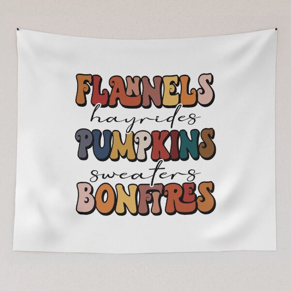Item preview, Flannels Hayrides Pumpkins Sweaters Bonfires (Fall and Thanksgiving Gift) designed and sold by i-longmanshop.