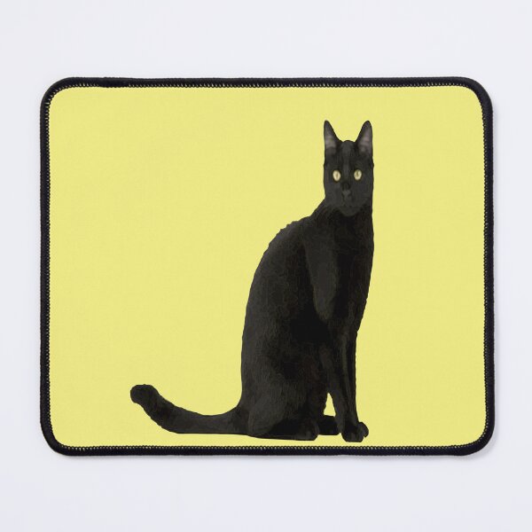 Item preview, Seated Black Cat In Elegant Pose Silhouette designed and sold by taiche.