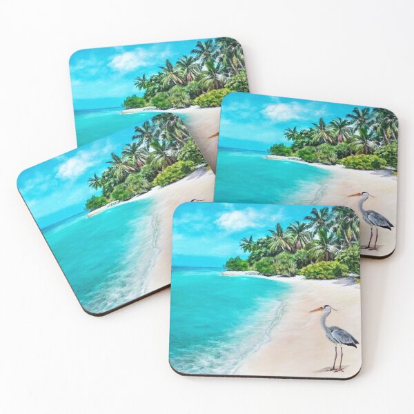 Item preview, I Love the Beach acrylic painting  designed and sold by UnaBonitaArt.