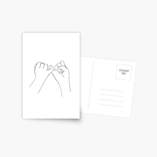 Pinky Versprechen ich Postkarte