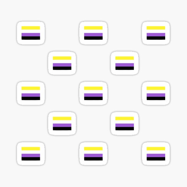 Tiny Nonbinary Pride Flags Sticker For Sale By Drunkpolarbear Redbubble