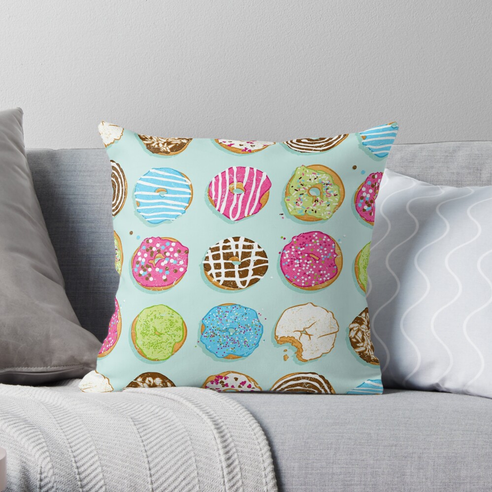 Sweet donuts Throw Pillow