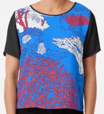 Coral reef Chiffon Top