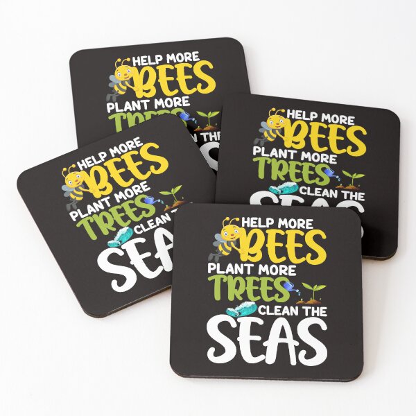 Item preview, Help More Bees Plant More Trees Clean Seas designed and sold by wowshooop.