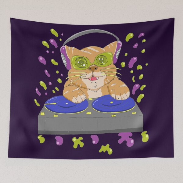 Item preview, DJ Cat Kawaii designed and sold by FilMate.