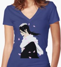 Byakuya Kuchiki Bleach Anime Women's Fitted V-Neck T-Shirt