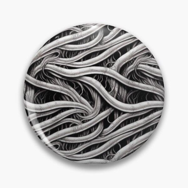 Item preview, black and white organic roots pattern 4 designed and sold by Mike Kiev art.