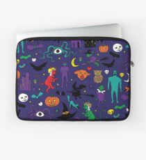 Retro Halloween - original - Halloween pattern by Cecca Designs Laptop Sleeve