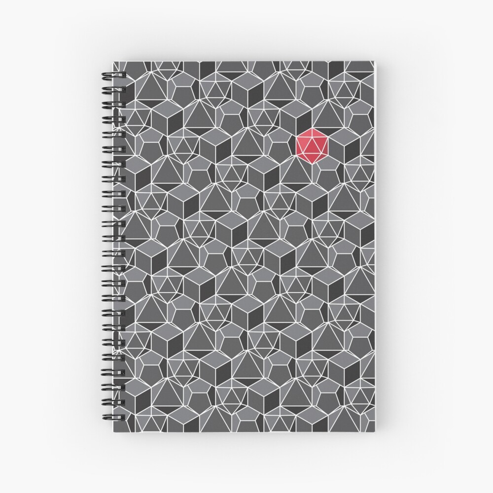 Fantasy Dice Pattern Spiral Notebook
