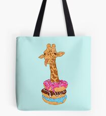 Donuts giraffe Tote Bag