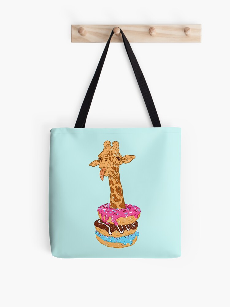 Thumbnail 1 of 2, Tote Bag, Donuts giraffe designed and sold by Chuvardina.