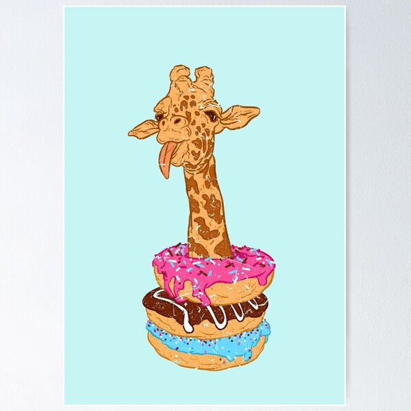 Donuts giraffe Poster