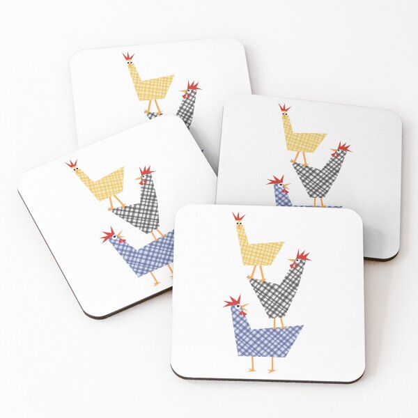 Item preview, Pecking Order - stack of chickens designed and sold by Shiny Happy World.