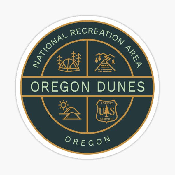 "Oregon Dunes National Recreation Area Heraldic Logo" Sticker for Sale