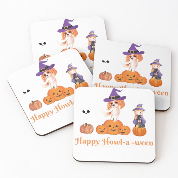 Item preview, Happy Howl-a-ween. Scary Dog. Creepy Dog. Spooky Dog. Dog and witches designed and sold by Doggymadness.
