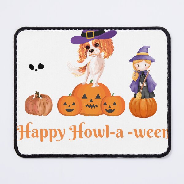 Item preview, Happy Howl-a-ween. Scary Dog. Creepy Dog. Spooky Dog. Dog and witches designed and sold by Doggymadness.