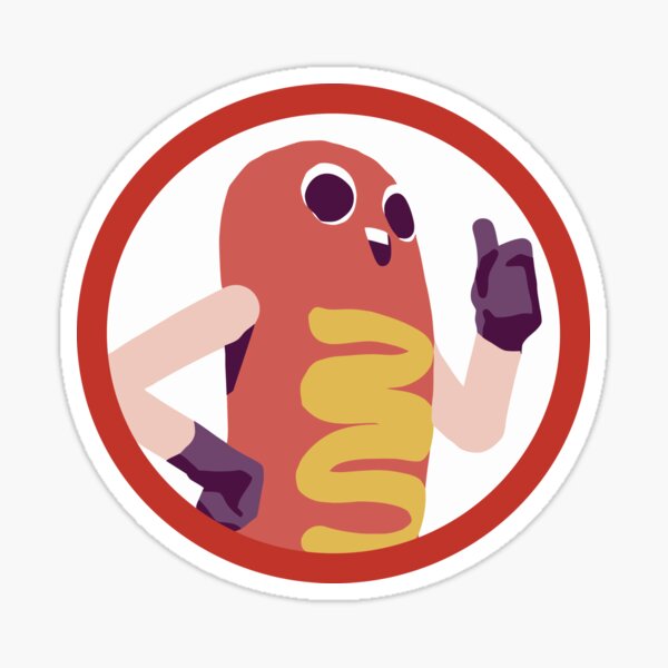 Hot Dog Man Stickers Redbubble - hot dog guy roblox