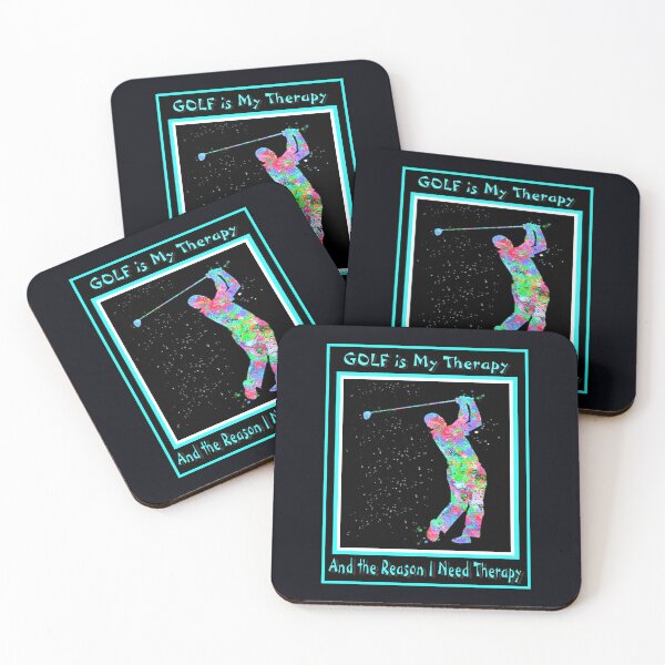Item preview, GOLF is My THERAPY : Silhouette Sayings Print designed and sold by posterbobs.