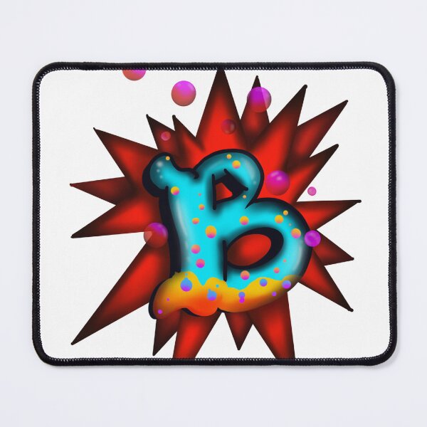 Item preview, PoshGIT 2, Bubble B, Bubbles, Alphabet, Letter B, Spikes, Red, Colourful designed and sold by PoshGIT.