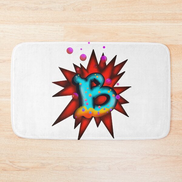 Item preview, PoshGIT 2, Bubble B, Bubbles, Alphabet, Letter B, Spikes, Red, Colourful  designed and sold by PoshGIT.