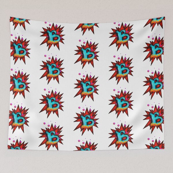 Item preview, PoshGIT 2, Bubble B, Bubbles, Alphabet, Letter B, Spikes, Red, Colourful  designed and sold by PoshGIT.