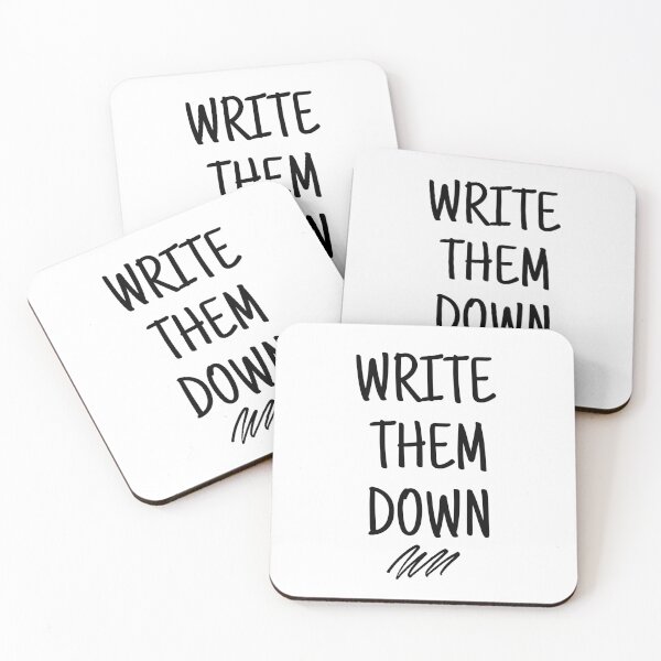 Item preview,  write them down - mental health, anxiety, and journaling designed and sold by Therapy by Sen.