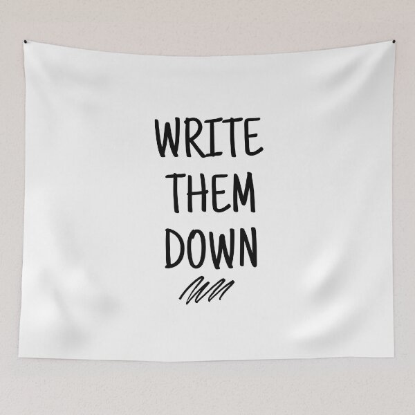Item preview,  write them down - mental health, anxiety, and journaling designed and sold by Therapy by Sen.