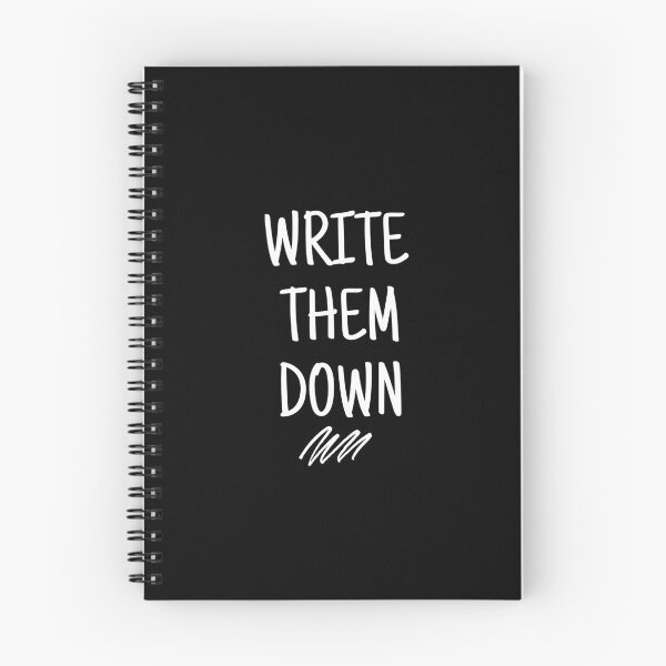 Item preview, write them down - mental health, anxiety, and journaling designed and sold by Therapy by Sen.