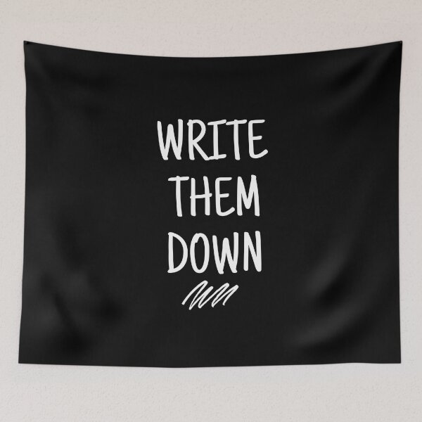 Item preview, write them down - mental health, anxiety, and journaling designed and sold by Therapy by Sen.