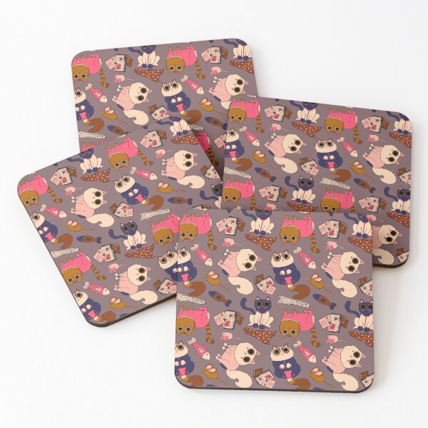 Item preview, Cats in Pajamas Pattern - Modern Fall Palette & Deep Taupe designed and sold by EcoElsa.