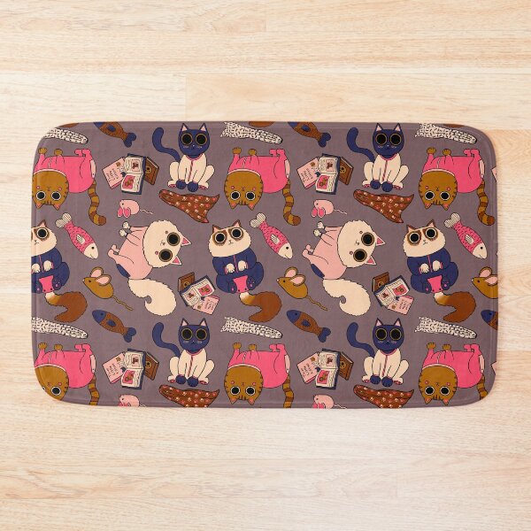 Item preview, Cats in Pajamas Pattern - Modern Fall Palette & Deep Taupe designed and sold by EcoElsa.