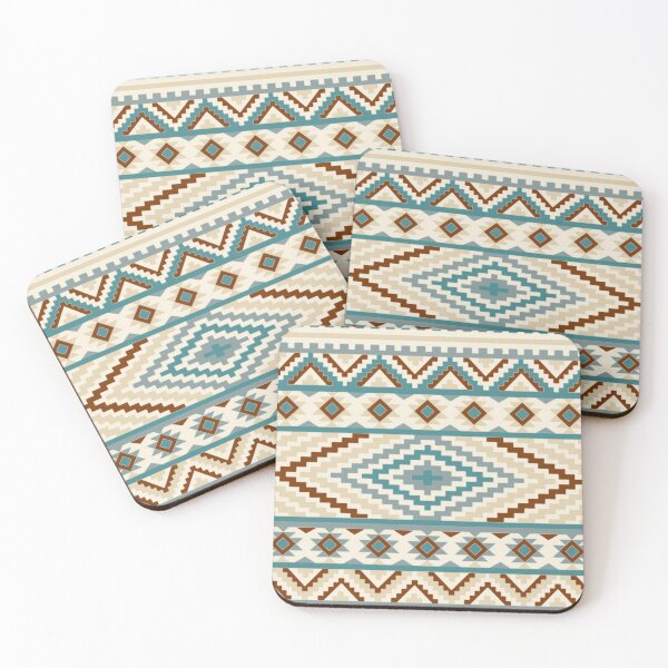 Item preview, Southwestern Geo Pattern Brown And Blue designed and sold by handsoftime2020.