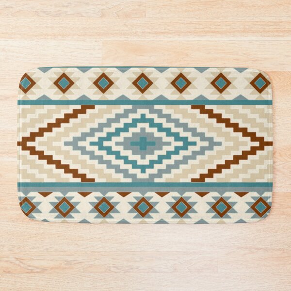 Item preview, Southwestern Geo Pattern Brown And Blue designed and sold by handsoftime2020.