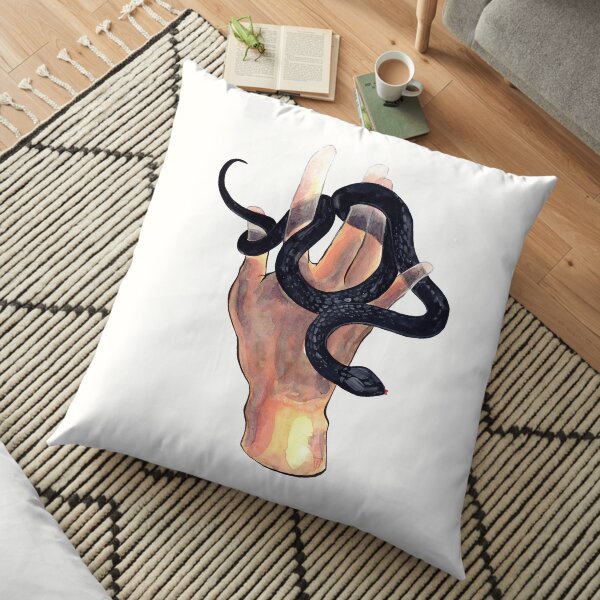 Black Snake Floor Pillow