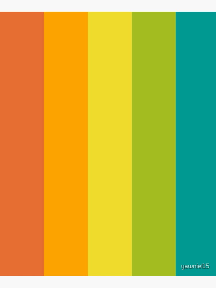 "Rectangle color scheme of green, yellow, turquois, pink and orange