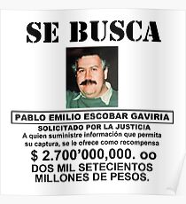 Pablo Mugshot Polizeikartell Poster