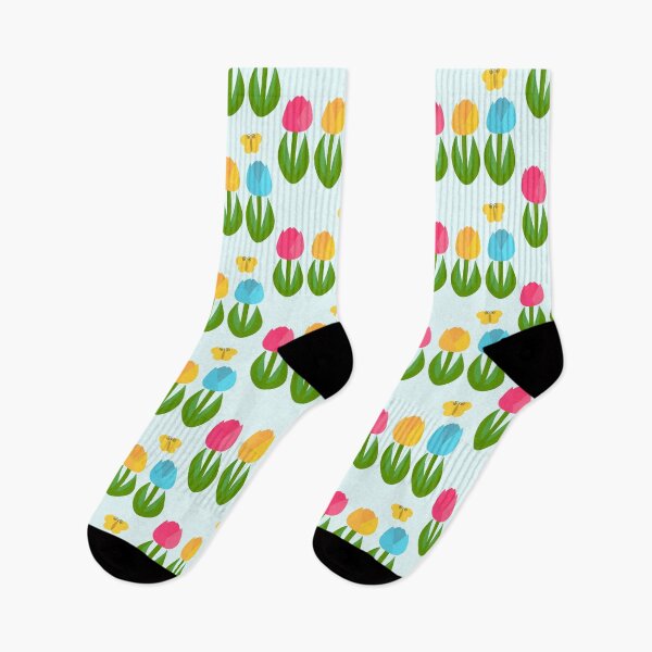 Item preview, three tulip flowers and a butterfly designed and sold by Zhanna Lenivaya.