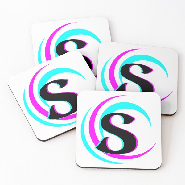 Item preview, Blue Pink Swirl Monogram S designed and sold by Coffee Lifestyle.