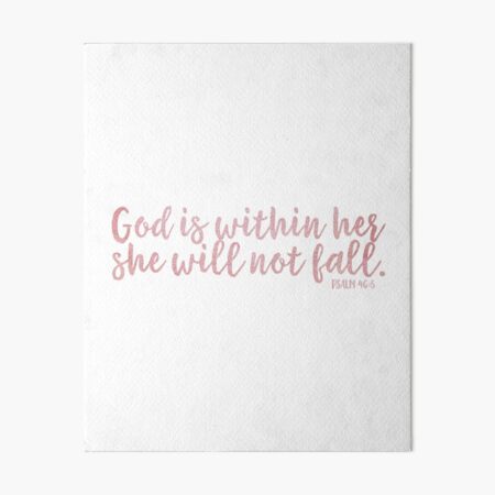 Christian Quote Watercolor Art Board Print
