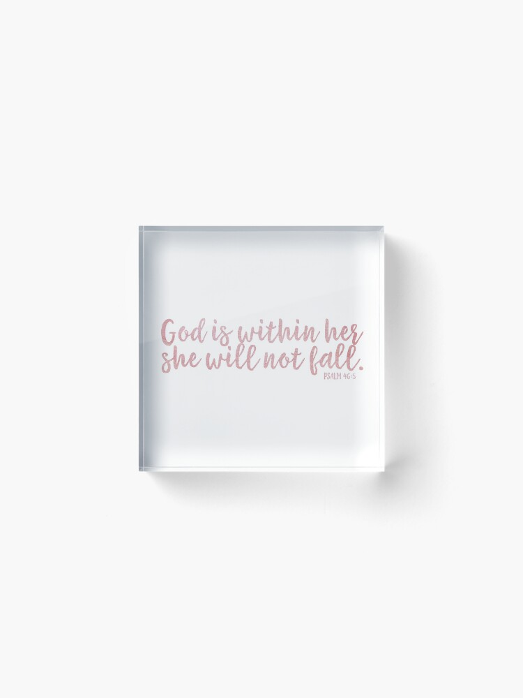 Alternate view of Christian Quote Watercolor Acrylic Block