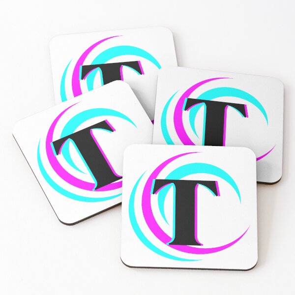Item preview, Blue Pink Swirl Monogram T designed and sold by Coffee Lifestyle.