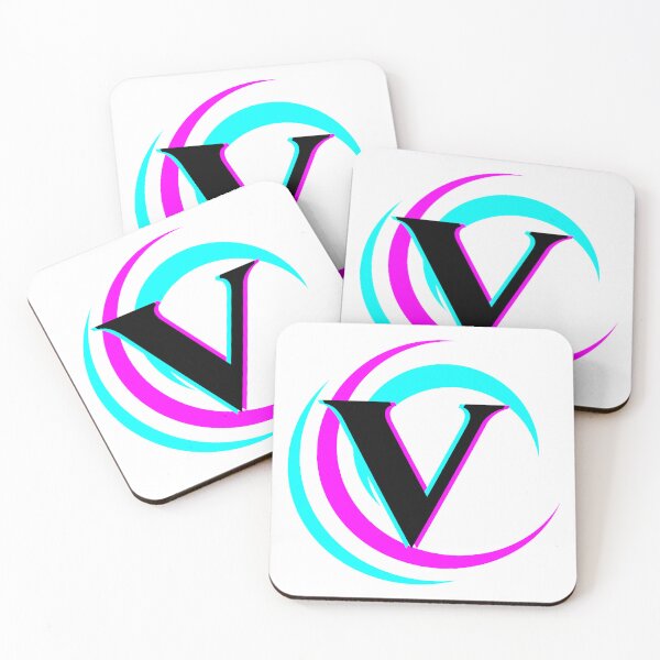 Item preview, Blue Pink Swirl Monogram V designed and sold by Coffee Lifestyle.