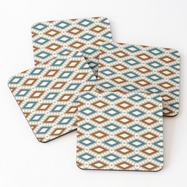Item preview, Western Aztec Geo Pattern Brown And Blue designed and sold by handsoftime2020.
