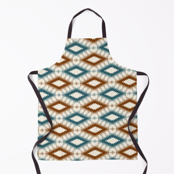 Item preview, Western Aztec Geo Pattern Brown And Blue designed and sold by handsoftime2020.
