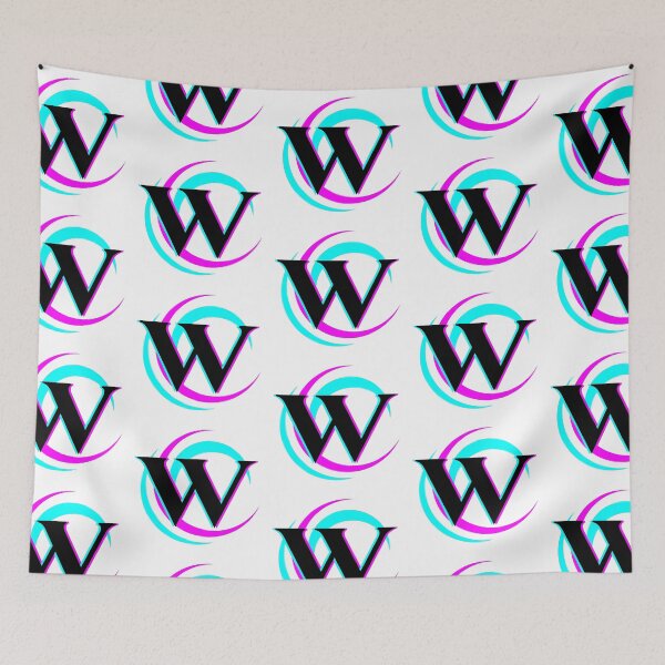 Item preview, Blue Pink Swirl Monogram W designed and sold by Coffee Lifestyle.