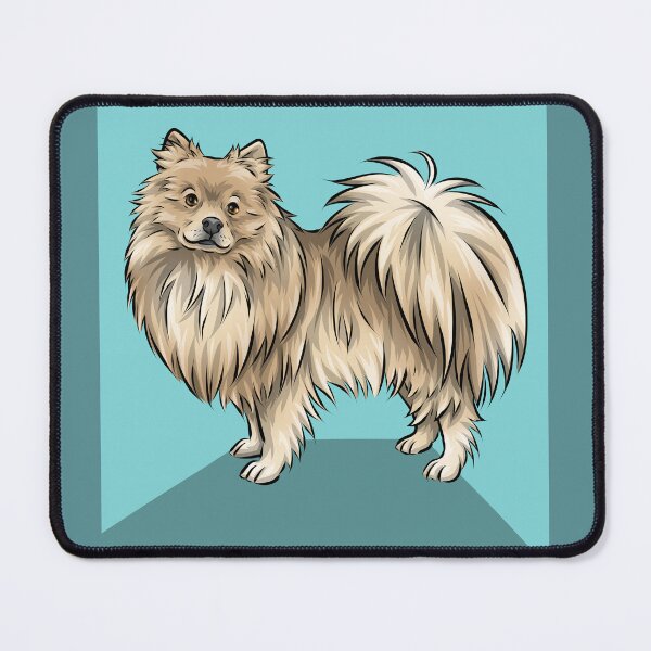 Item preview, Cute German Spitz Klein | Cute Cartoon Dog Artwork | Blue Background designed and sold by shirinsart.