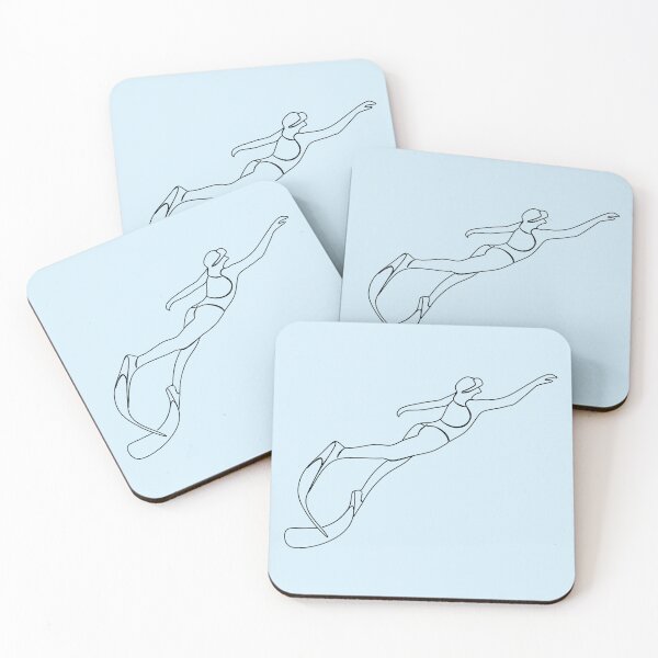 Item preview, Continuous single one drawn scuba diver line underwater in the sea.  designed and sold by AllaLineArt.