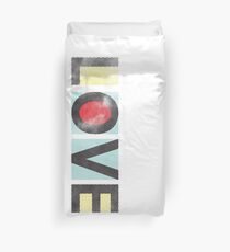 Love - Modern Graphic Typography Duvet Cover