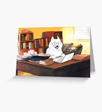 Studious Samoyed Greeting Card