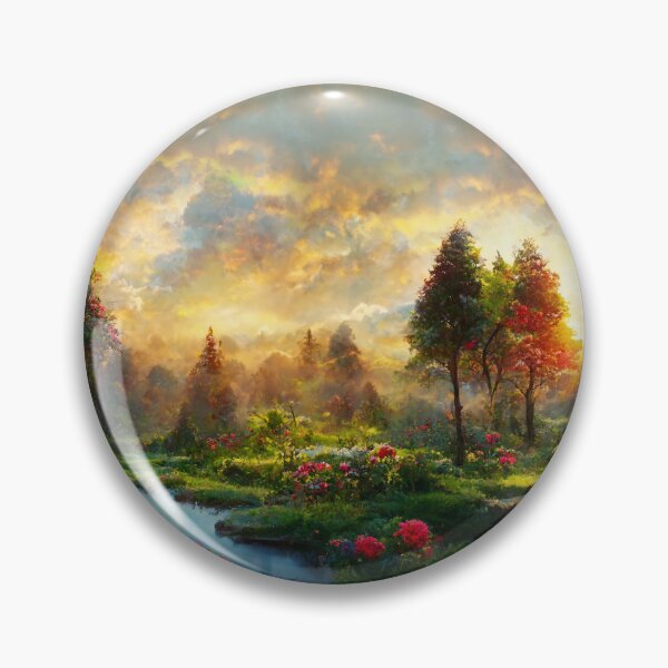 Item preview, Fantasy elven land sunny day flowery land designed and sold by Starscoldnight.